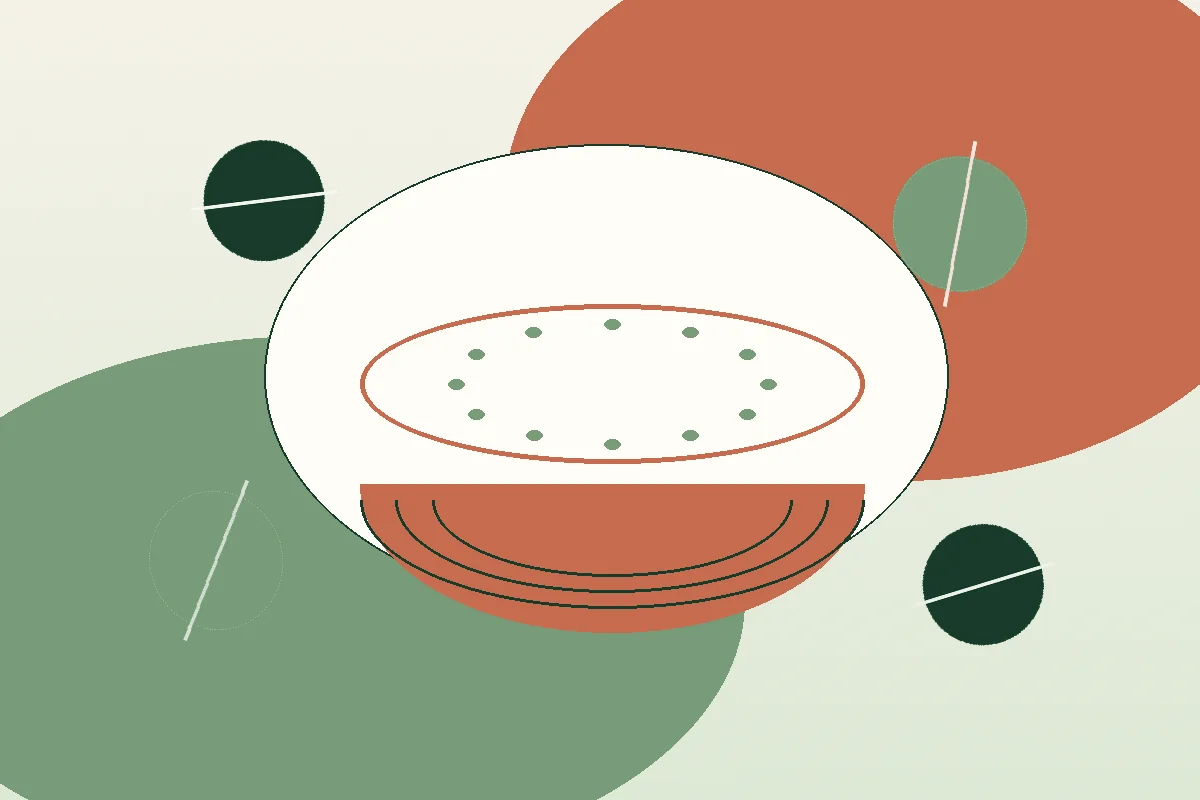 Layered botanical illustration suggesting a pause before choosing an appetite supplement